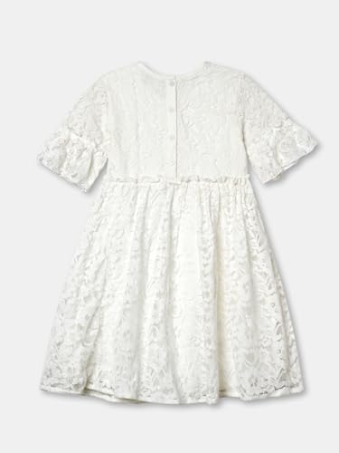 Image of ZION Girls Lace Dress with Bell Sleeves & Ruffles | Perfect for Every Occasions | 2-14 Years, Multiple Colors