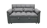 Genérico EASYMOBEL Sofá Cama de Matrimonio Tokio, 161x88cm - Transformación Rápida, Gris Oscuro