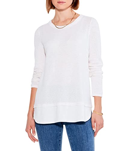 Image of NIC+ZOE Women's Waffle Vital Crew Neck Sweater