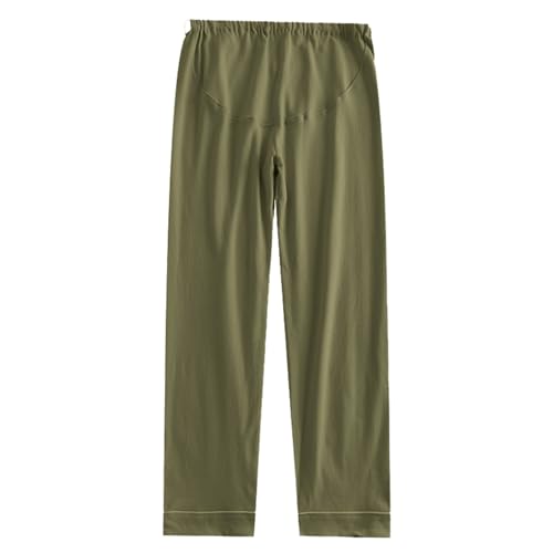 Pantalones de pijama para mujeres embarazadas, algodón, algodón, lana, días de primavera y otoño, ropa de exterior holgada, ajustable, talla grande, cintura alta, ropa de bebé, pantalones para el