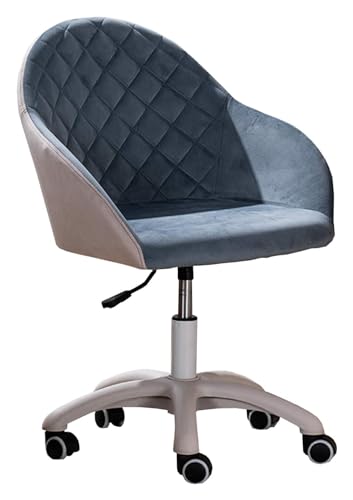 Chaise de bureau velours bleu clair idéale pour salon cosy et chambre