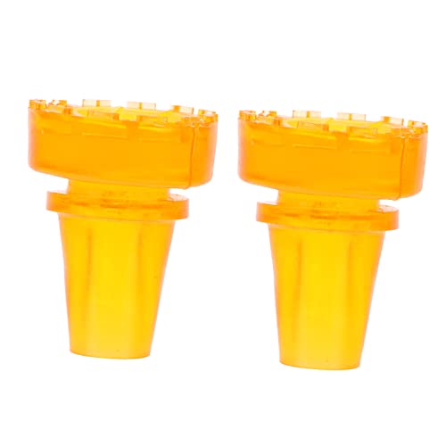 KOMBIUDA Ergonomic Walking Stick Crutch Pads Non-Slip Base Soft PVC Material Universal Fit for Underarm Crutches Set of 2 Orange