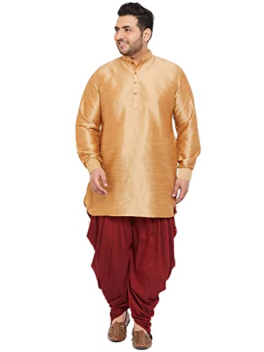 Elina fashion Men's Plus Size Banglori Silk Kurta Dhoti (Bottom) Set Indian Designer Solid Traditional Wear