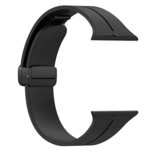 Image of Printme Silicone Sport Band Compatible with Apple Watch 38mm 40mm 41mm 42 mm 44 mm 45 mm 49 mm, Magnetic Clasp Adjustable Strap Compatible for iWatch Series SE Series 1-8