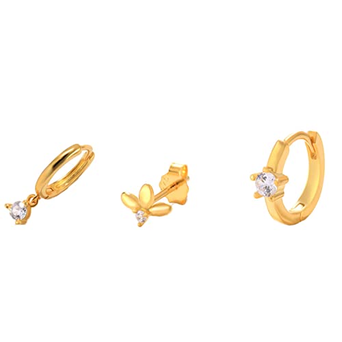 Boucles d'oreilles femme argent 925 créoles et clous d'oreilles zircones hypoallergéniques