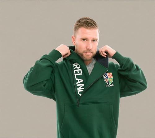 Malham USA Ireland Half Zip Hoodie Navy/Bottle Green2