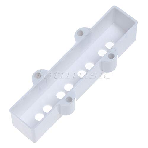 5 Sets Bass Vintage Neck and Bridge Pickup Cover for Jazz Bass Parts White