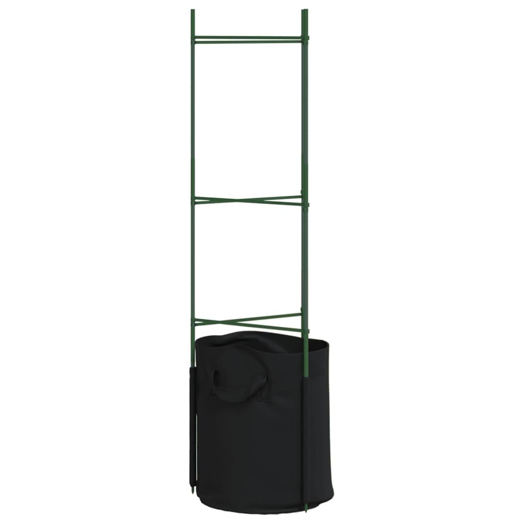 Homgoday Mobilier Soutenance Tomates avec Sacs Plantes 4pcs 116 cm Acier et PP, Décoration de Meubles, Mobilier d'Intérieur/Extérieur pour Salon Bureau