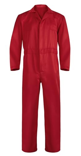 JEGERMIG Adult Navy Blue Jumpsuit Coveralls Workwear Halloween Horror Killer Long Sleeve Costume for Men