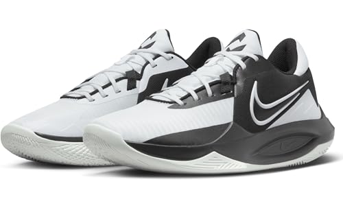 Nike Men's Precision 6 Sneaker, Black White Black, 4 UK