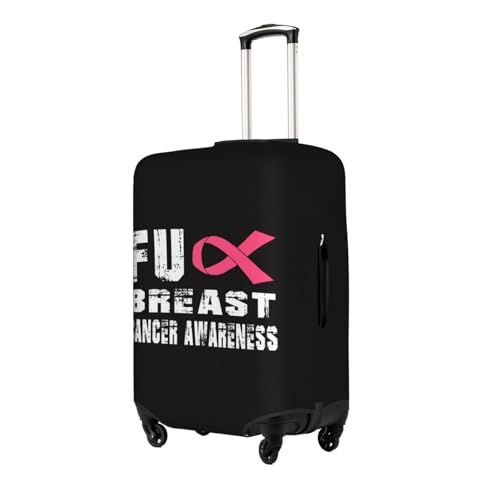 Travel Luggage Cover Fuck Breast Cancer Awareness Fashion Washable Baggage Suitcase Protector Fit For Luggage Large2