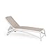 Produktbild Atlantico Nardi Stapelbarer Sonnenliege-Gestell aus weißem Texilene Taupe