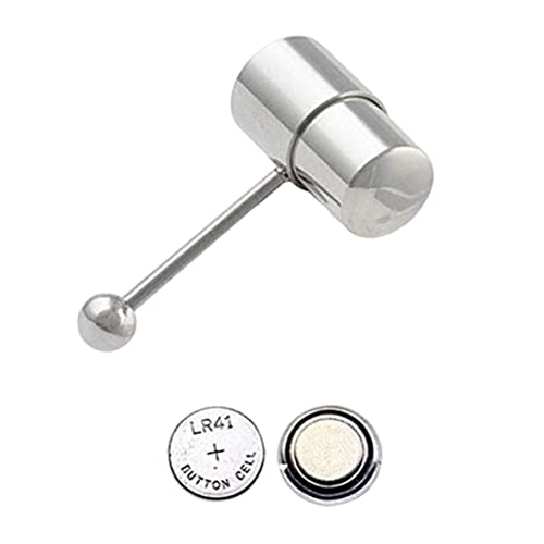 Tongue Bar Stainless Steel Vibration Tongue Ring Piercing Jewelry Barbell Ornament Silver