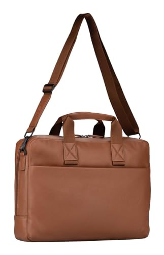 Serviette Tromsoe business cuir Cognac pour protéger votre ordinateur