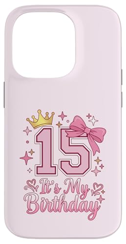 It's My 15�΂̒a���� ���̎q �R�P�b�g���{�� �s���N 15�� �X�}�z�P�[�X iPhone 14 Pro �p