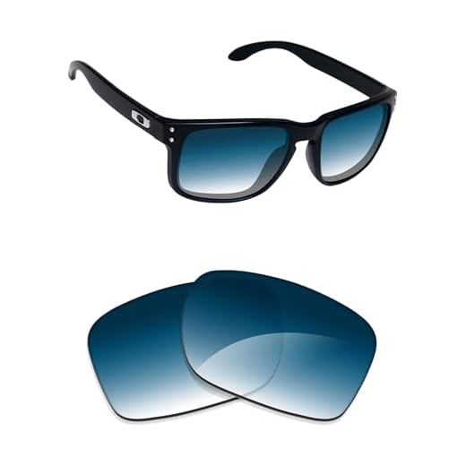 Alphax Lentes de reposição polarizadas para óculos de sol Oakley Holbrook OO9102 - Opções, Dégradé azul