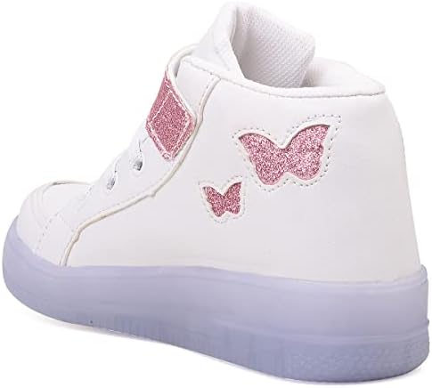 Light Children Sneakers with Flashing - LED Light for Boys and Girls Unisex (us_Footwear_Size_System, Infant, Numeric, Narrow, Numeric_13_Point_5) White