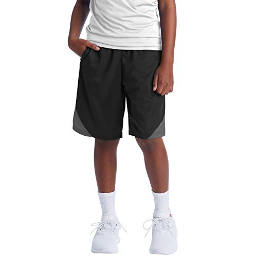 C9 Champion Boys Color Block - 9" Inseam Shorts, Ebony/Hardware Gray, Large Us #TOP1