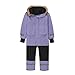 Kids Snow Suit Boys One Piece Toddler Snow Suit Girls Fashion Waterproof Windproof Clothes Winter Outdoor Fleece Thickened Ski Suits With Pockets Light Purple-160