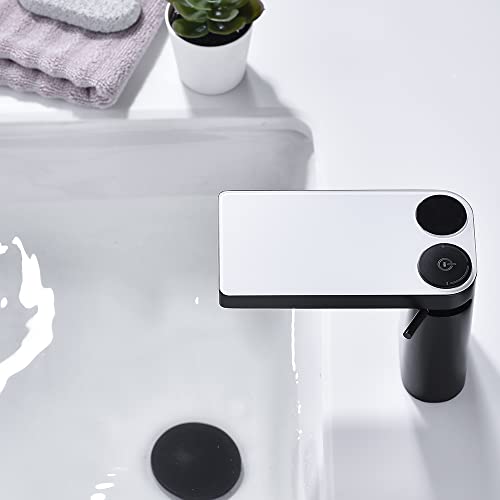 Robinet de lavabo numérique en laiton noir de qualité supérieure style moderne - 6