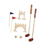 rongweiwang Minigolf Set für Kinder (3 5 Jahre), Holzspielzeug, Lernspielzeug für draußen, Simulationsset aus Holz, Kinderclub