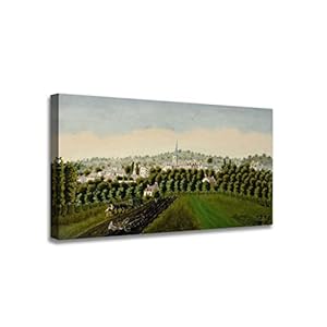 “Uitzicht op Bodem en MeudonBillancourt” door Henri Rousseau Schilderij Canvasafdrukken Voor Muur Foto’s Thuis Woonkamer Decoratie Moderne Keuken Muurkunst voor Slaapkamer (55x88cm, ingelijst)