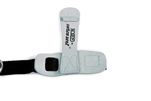 Gibson Athletic Just Right Velcro Hook & Loop Uneven Bar Grips, Gymnastics, White/Black, Large #TOP4
