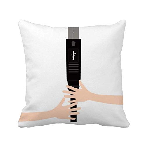 Coussin de Couvrir avec Port USB intégré et motif graphique de tarification