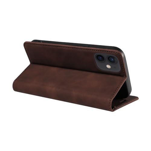 Capa Carteira Flip para iPhone 12 Mini Capinha de Couro com Suporte de Cartão Suporte Magnético para