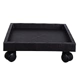 Holibanna Support Carré pour Pot De Fleurs 11.4 Pouces Plateau avec roulettes Mobile Renfo...