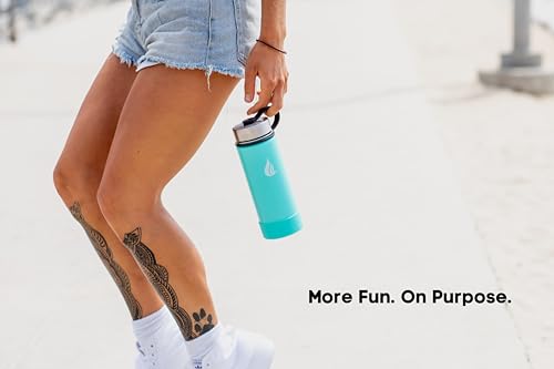 Image of HYDRO CELL Stainless Steel Sport Water Bottle with Straw - Keeps Drinks Cold & Hot via a Leak Proof Metal Triple Insulated Vacuum Flask for All Sports and Outdoors Activities (Teal 18oz)