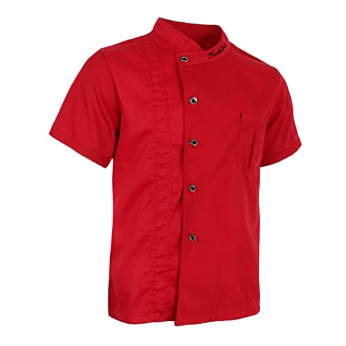 Uniforme de cuisine pour personnel d'hôtels veste rouge XL