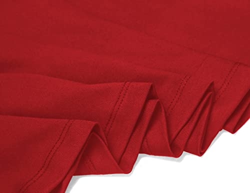 Zaclotre Skorts Skirts For Girls Elastic High Waisted Tennis Skirt With 2 Pockets Athletic Golf Workout Sports Shorts Red #TOP2