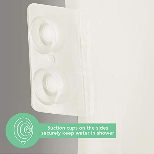EXCELL Home Fashions Best Quality Vinyl Shower Curtain Liner, Mold and Mildew-Resistant Water-Repellent Bath Liner with suction cups for Master Bathroom,Kid's Bathroom, Guest Bathroom, 70"x78", White - Thumbnail 6