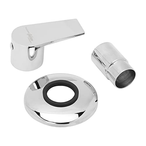Image of Hindware Italian Collection F360052CP Element Exposed Part Kit for Flush Cock (with Sleeve, Handle & Flange), Brass with Chrome Finish