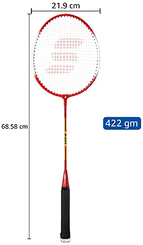 Amazon Brand - Symactive Badminton Kit With 2 Racquets For Intermediate Players And Nylon Shuttles, S333, Multicolor 4 31FjYKpS7dS