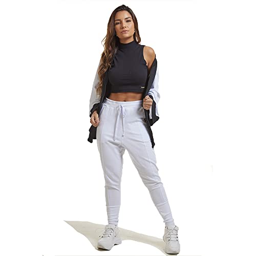 Calça Saruel Ninja Brohood Feminina Moletom Branco