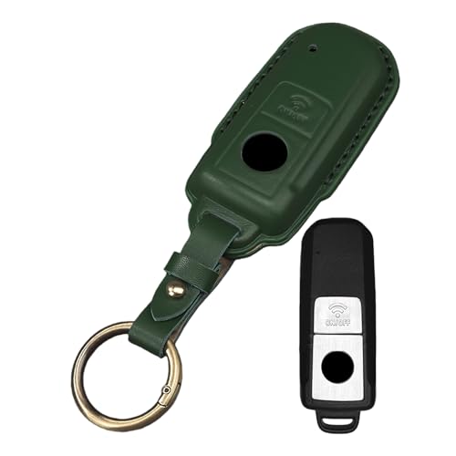 Coque de clé Yamaha MT09 2024 et TMax 560 2022 en cuir vert