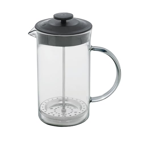 LYOR - Cafeteira Prensa Francesa de Vidro Borossilicato e Tampa de Plástico Lyon Preta 600ml