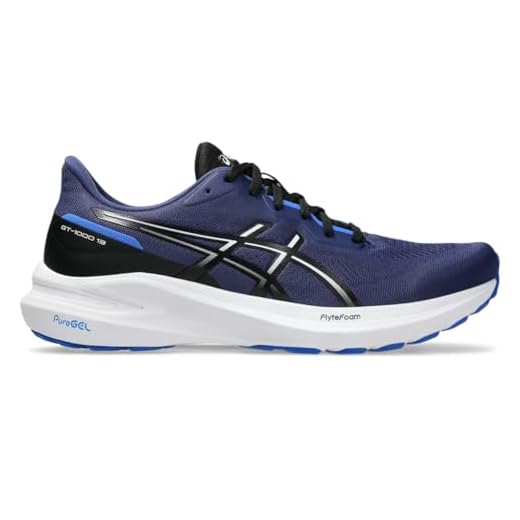 ASICS Tênis de corrida masculino GT-1000 13, Azul índigo, branco, 38