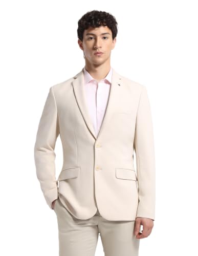 Image of Arrow Men's Textured Zero Calorie Slim Fit Blazer