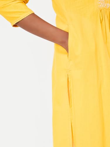 Image of Max Women's Cotton Blend Regular Fit Casual Kurta