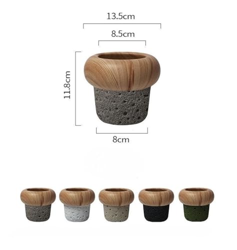 Petit pot de fleur décoratif original en ciment pour succulentes - 6