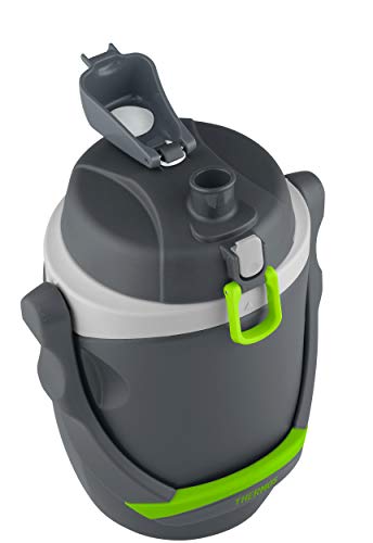 Image of Thermos 64 oz Hydration Bottle with Flip‑Up Spout, Foam Insulation, Carry Handle & Locking Lid, Half‑Gallon Water Jug for Sports, Workouts & Outdoor Use, Charcoal