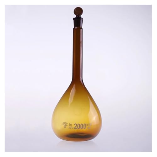 Fiole jaugée de laboratoire en verre lot de 2 flacons haute précision transparent et ambré