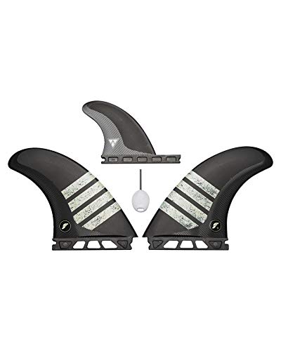 Future Fins FT1-V2 Alpha Twin Fin Set, Carbon/Tan