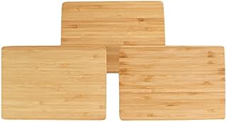BambooMN Bulk Wholesale Premium Bamboo Cheese, Serving & Cutting Board - Small - 7.9" x 5.5" x 0.4" - 3 pcs