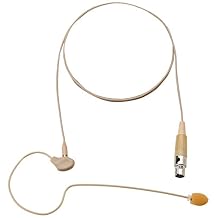 AKG Acoustics C111LP High Performance Lightweight Omnidirectional Ear Hook Microphone, 60Hz-15kHz Frequency Response, 1.8kOhms Impedance, 3 Pin Mini XLR Connector