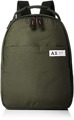 Armani Exchange Men's Nylon Backpack, grey climbing Ivy, ONE SIZE