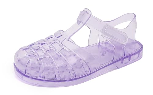Image of GUGUYeah Jelly Sandals for Girls,Closed Toe Princess Costume Summer Dress Shoes Fisherman Gladiator Water Beach Flat Sandals for Toddler /Little Kid /Big Kid